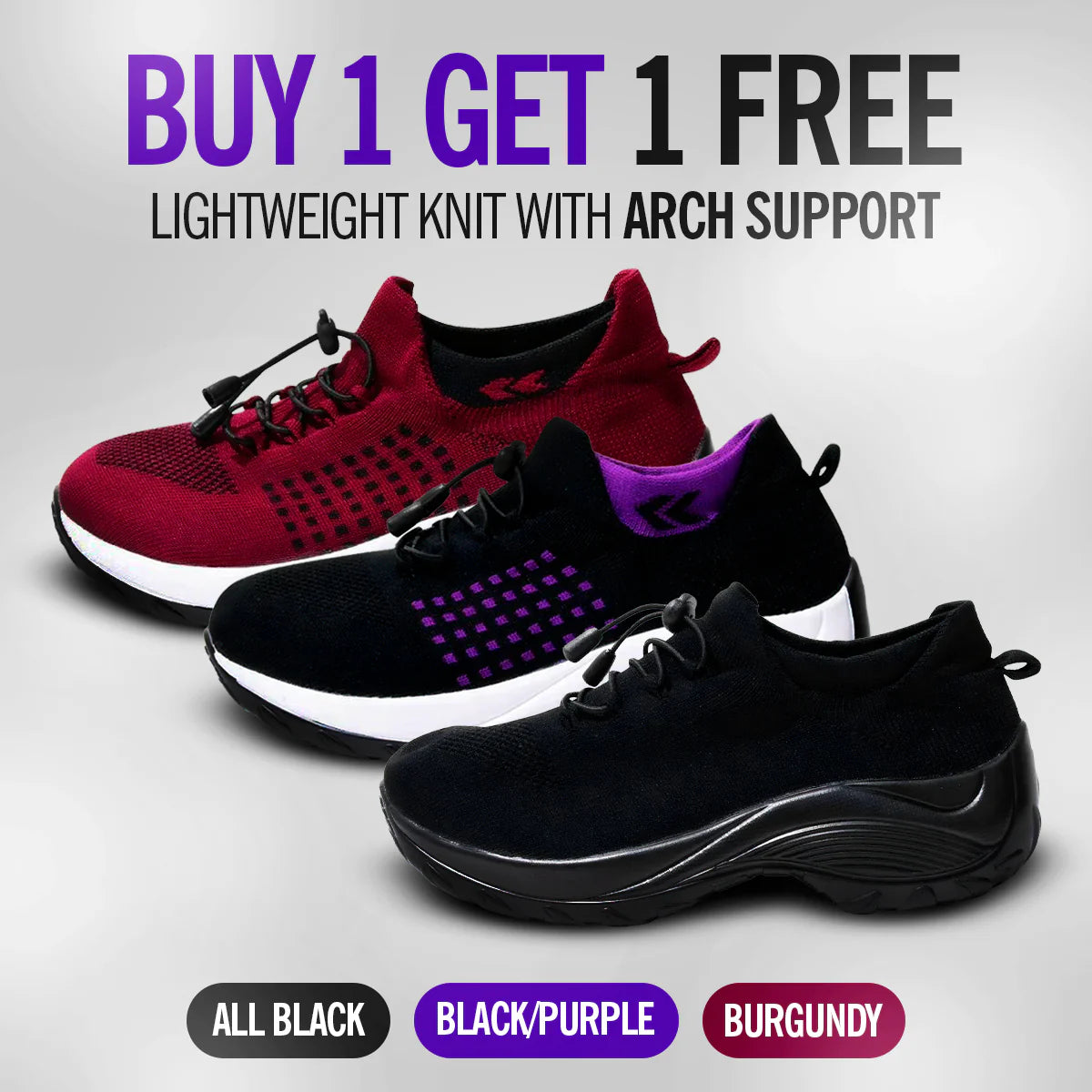 BUY 1 GET 1 FREE – OrthoFit Comfort Shoes Womens