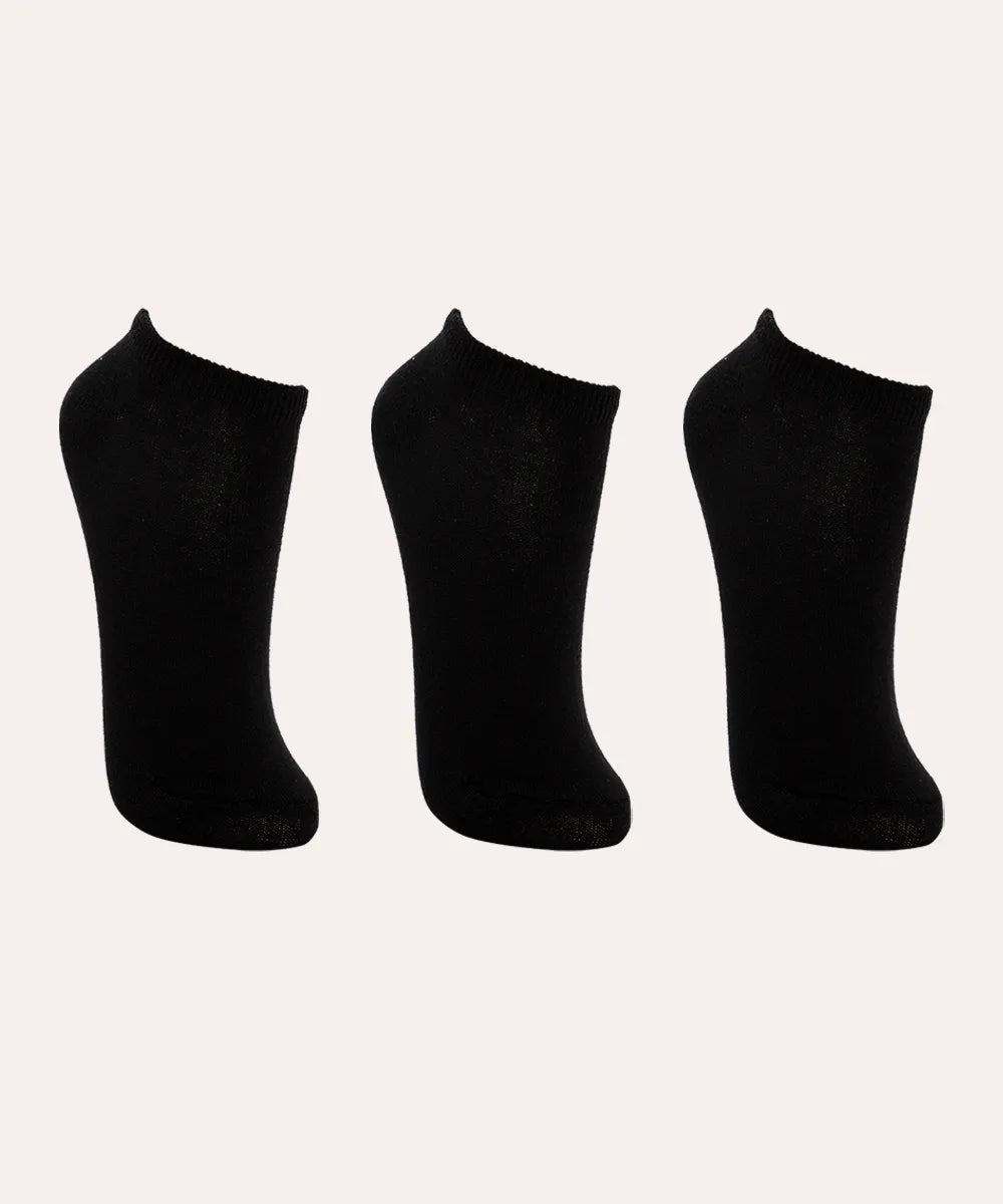 3-Pack Black Everyday Crew Socks